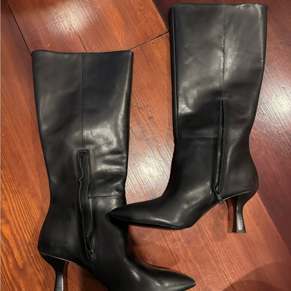 Black Madewell Knee-High Women's Boots Real Leather - Picture 2 of 6